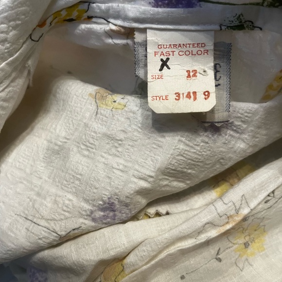 Vintage 50’s/60’s Deadstock Everglaze Cotton Allendale Fashion Fit & Flare Dress - Picture 7 of 8